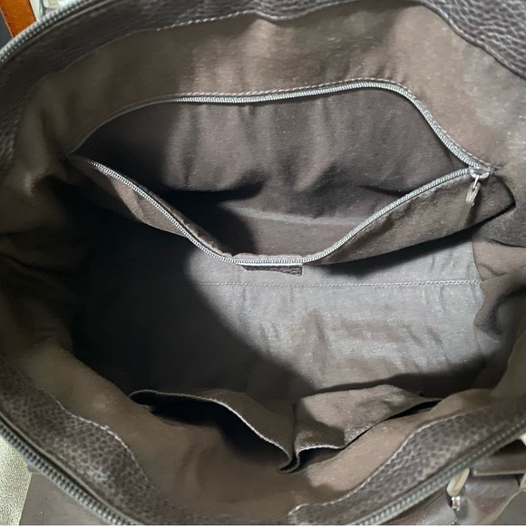 Gucci Dark Brown GG Charm Dome Leather Satchel